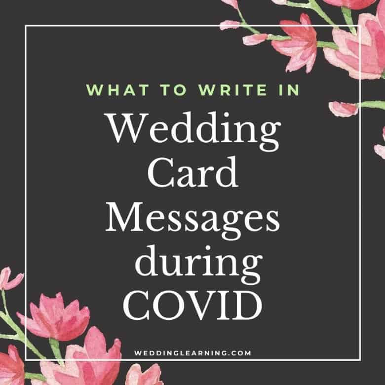What to Write in a Wedding Card Message during COVID