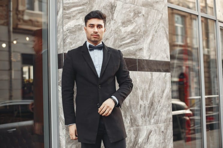 Black tie optional wedding dress code for men and women
