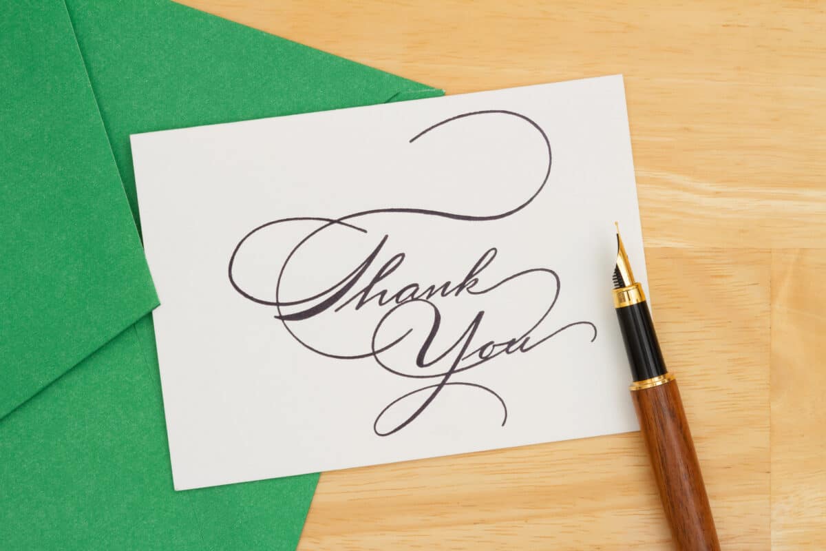 What is the best way to write a thank you note?